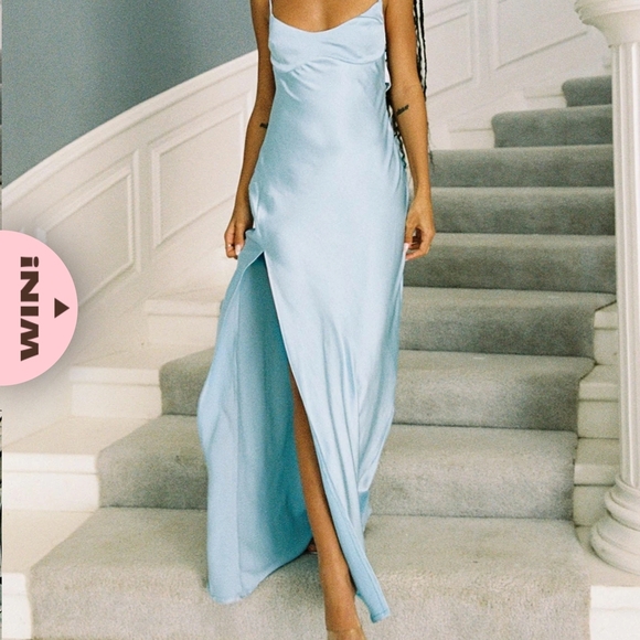 Princess Polly Sky Blue Maxi Dress - Picture 1 of 9